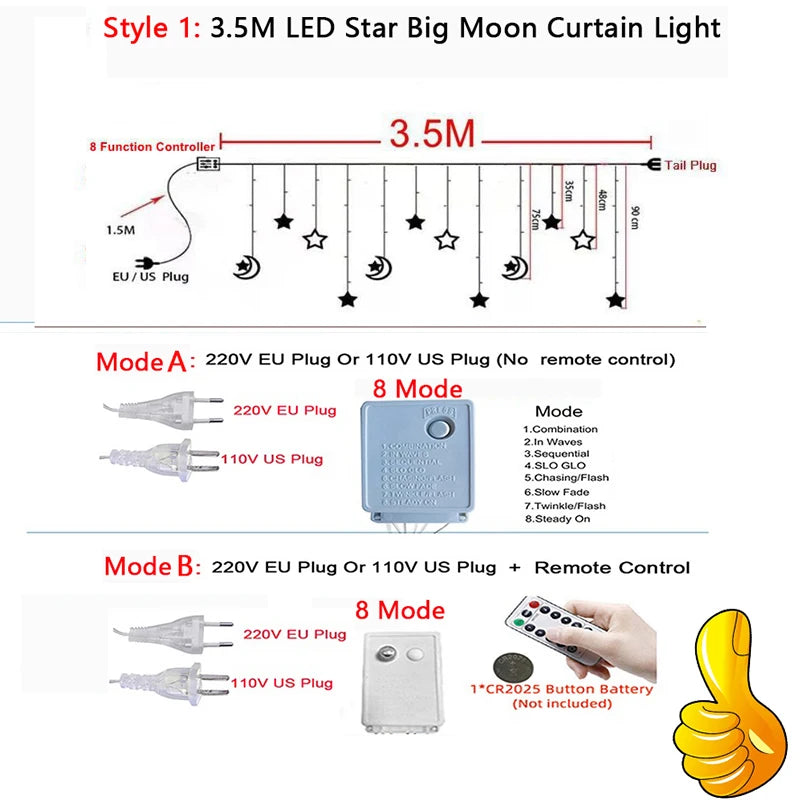 Magical LED Christmas Curtain String Lights - Image 27