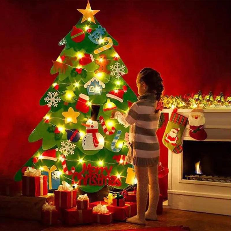 DIY Felt LED Christmas Tree Decor - Kids' Gifts