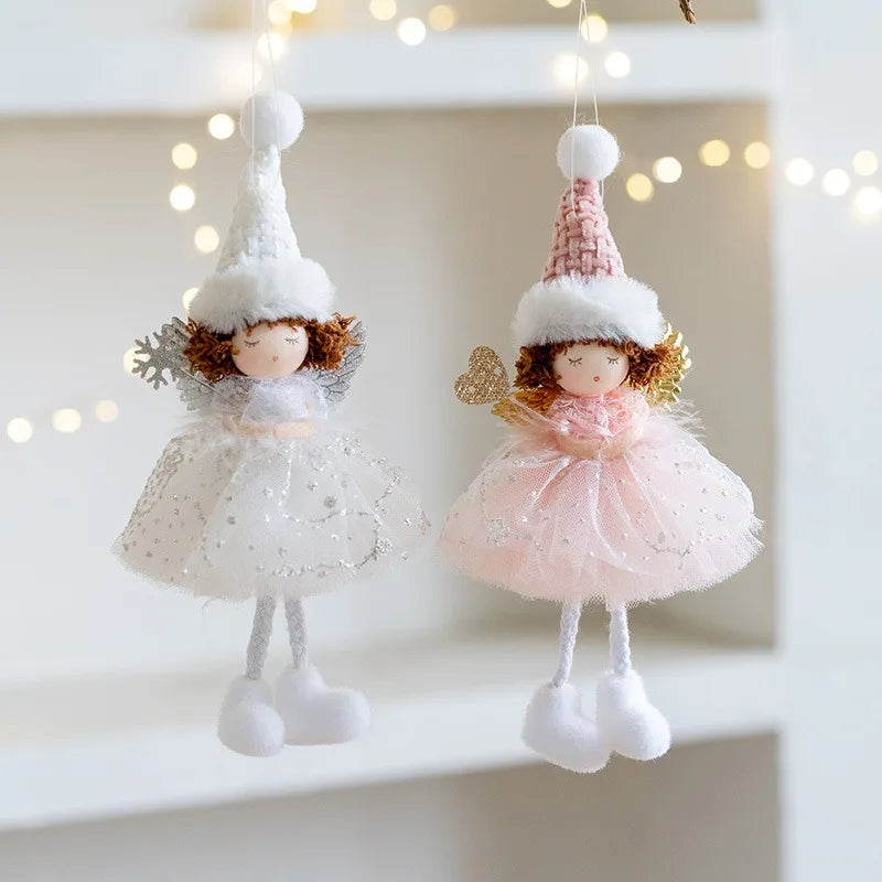 Charming Pink & White Angel Doll Tree Ornament - Image 24