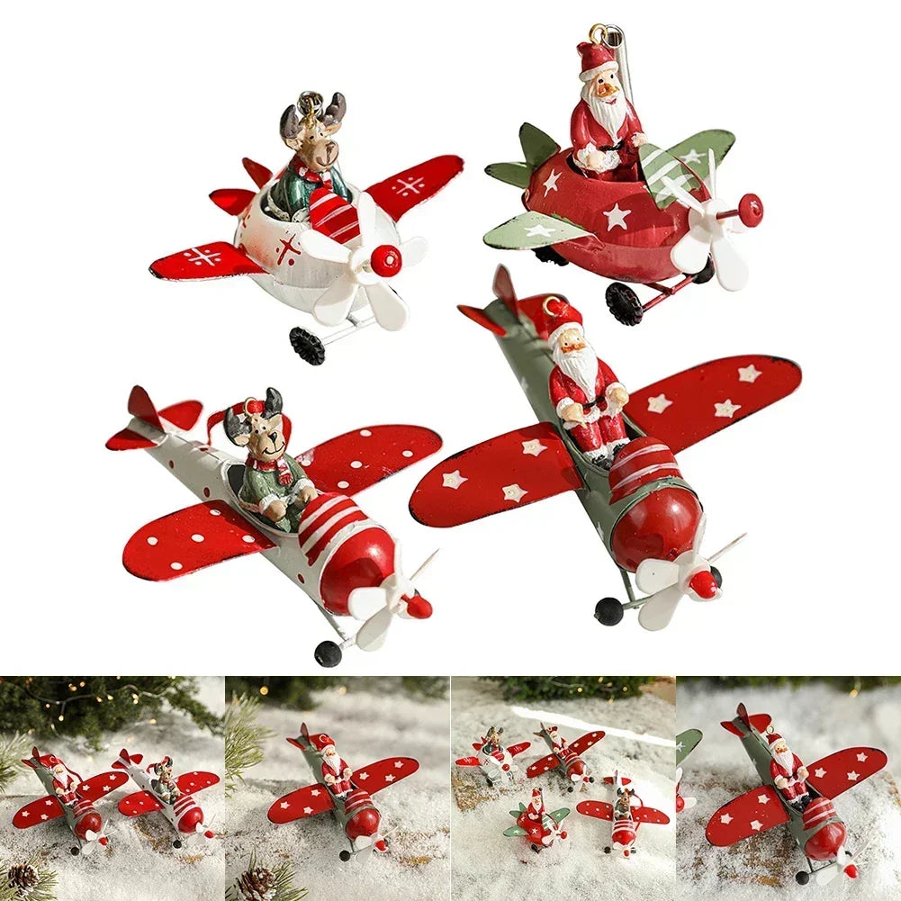 Charming Airplane Christmas Tree Ornaments - Image 9