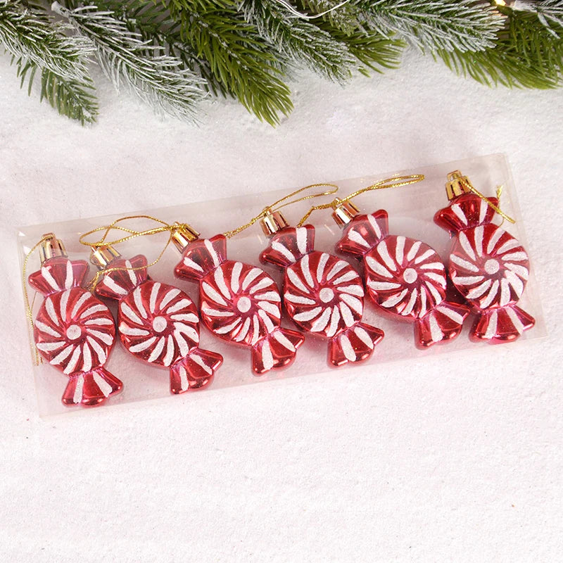 Festive Red Candy Crutch Ornaments for Christmas - Image 21