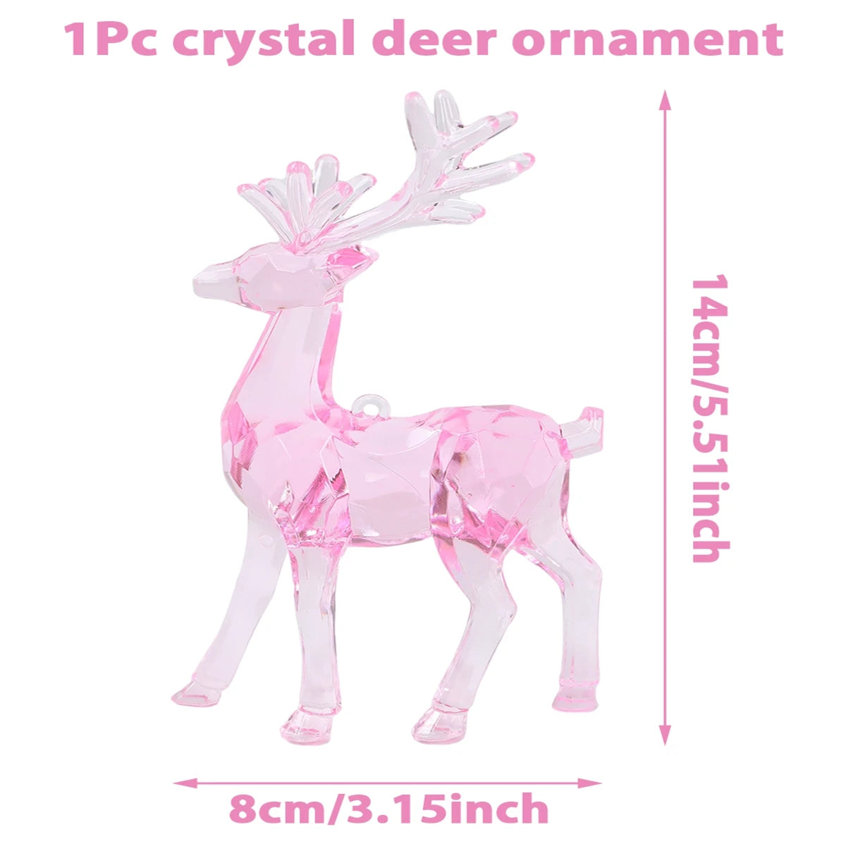 Festive Acrylic Elk Reindeer Ornament for Christmas - Image 4