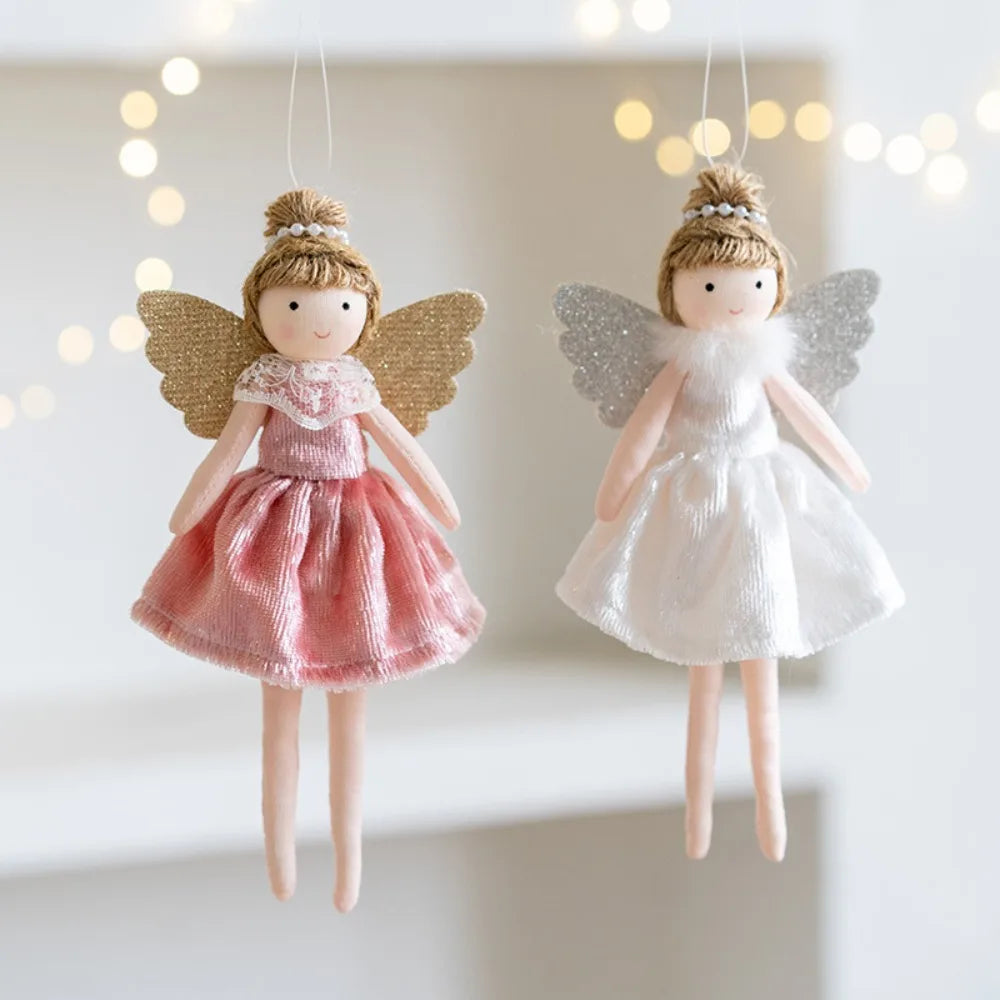 Charming Pink & White Angel Doll Tree Ornament - Image 29