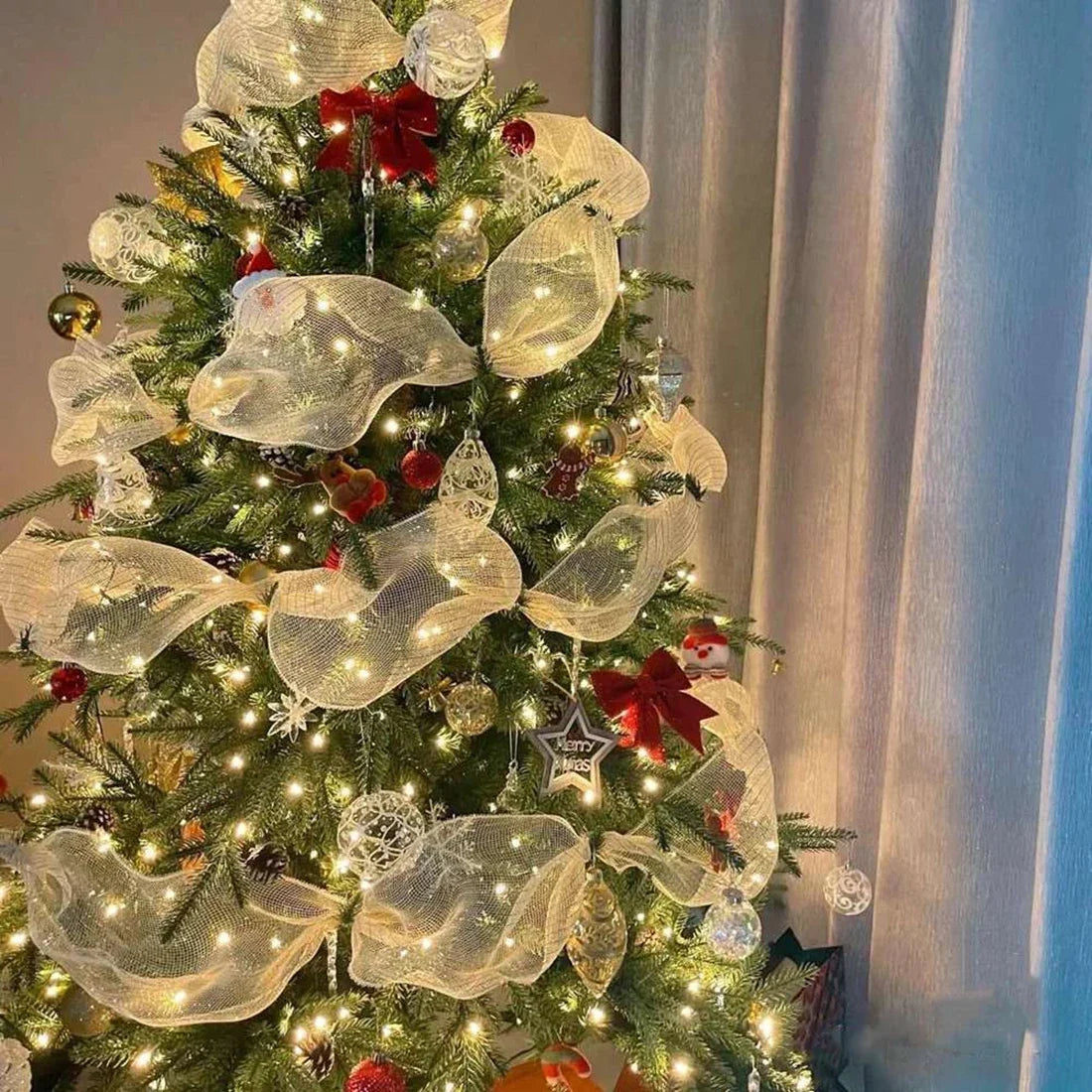 Charming Mesh Ribbon for Festive Christmas Decor - Image 44