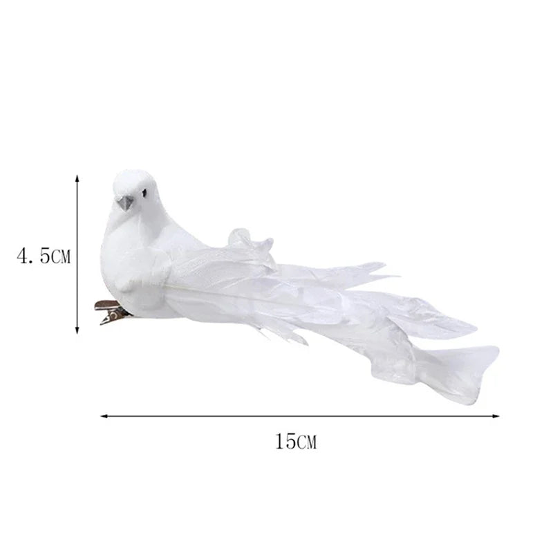 Charming Artificial Pigeon Doves for Christmas Decor - Image 20