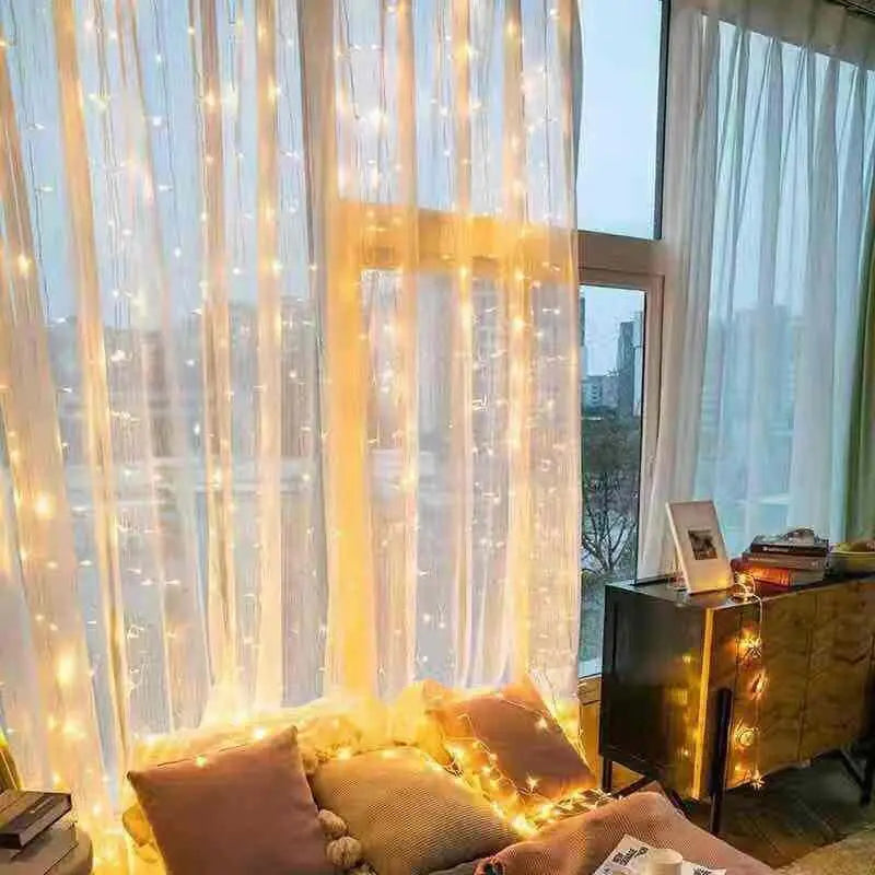 Magical USB Christmas Curtain String Lights 8 Modes - Image 6