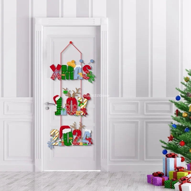 Charming Santa Claus Door Hanger for Christmas - Image 6