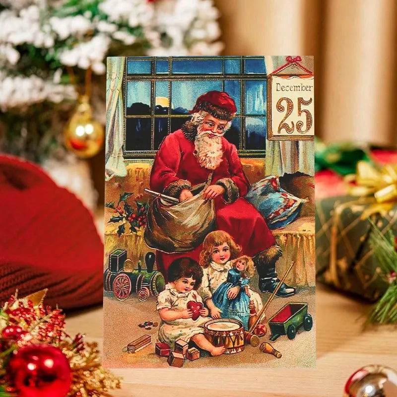12pcs Merry Christmas Postcards for Festive Decor - Image 17
