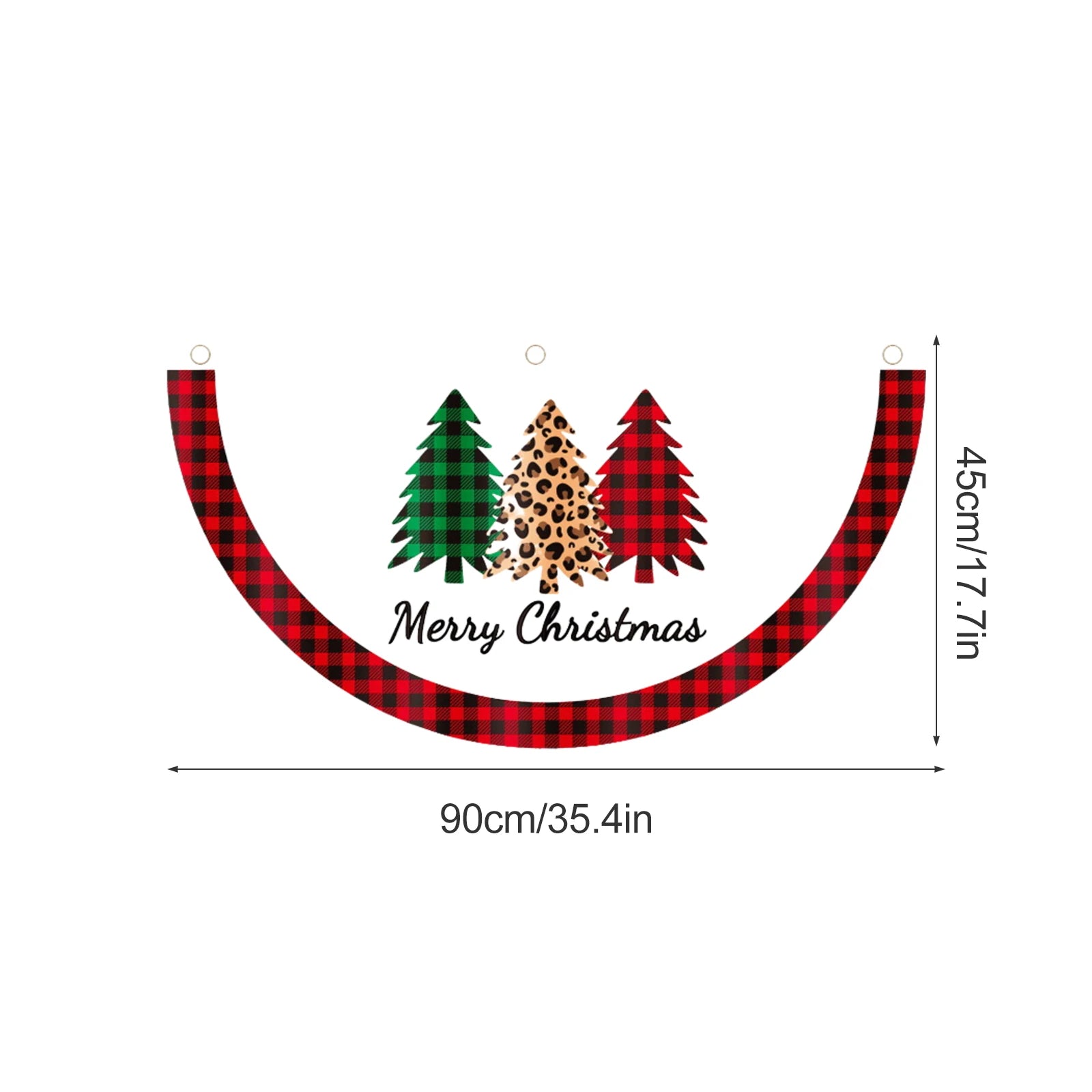 Festive Christmas Hanging Flag Banner Decorations - Image 2