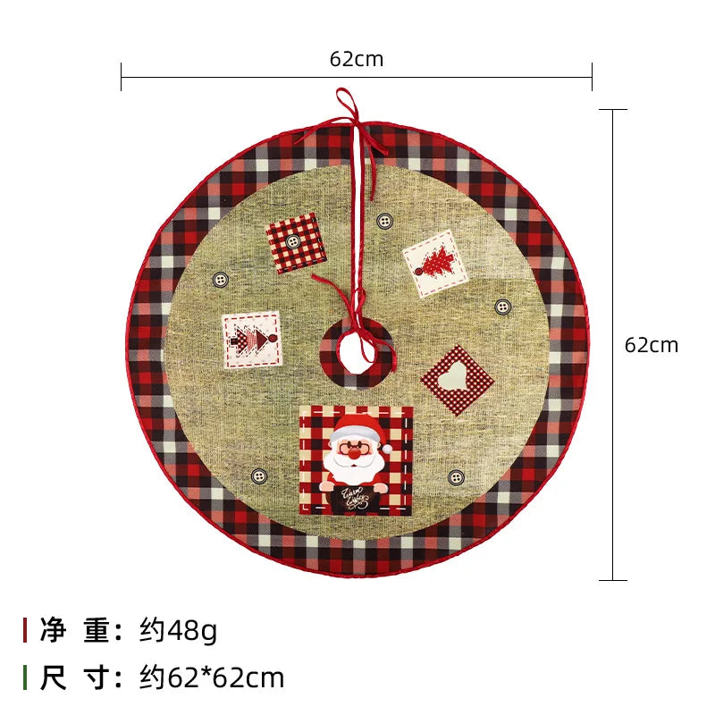Festive 60cm Red Christmas Tree Skirt - Image 29