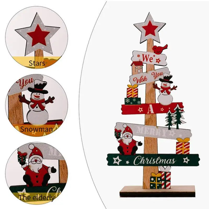 Rustic Wooden Santa Christmas Tree Decor - Image 7