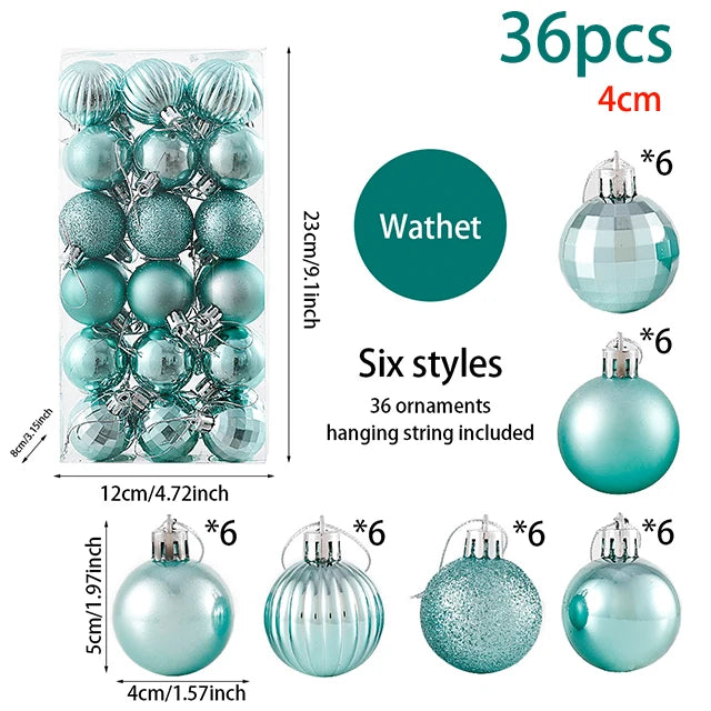 24/36pcs Festive Christmas Ball Ornaments Set - Image 17