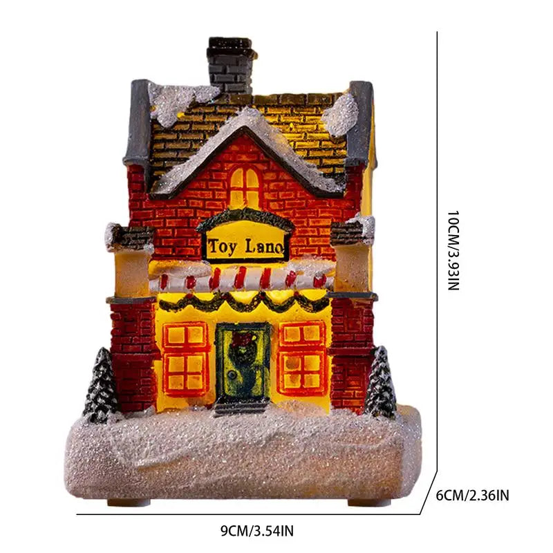 Glowing Christmas Village House LED Ornament Decor - Image 11