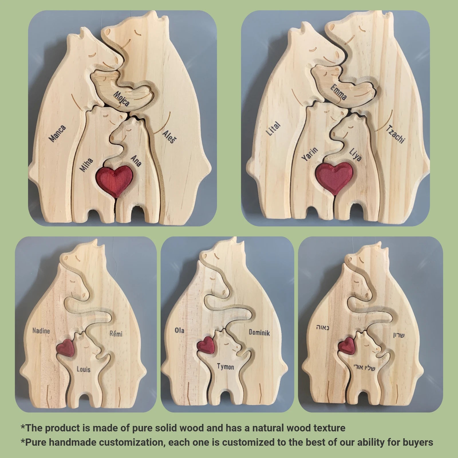 Heartfelt Wooden Art Puzzle for Christmas Decor - Image 20