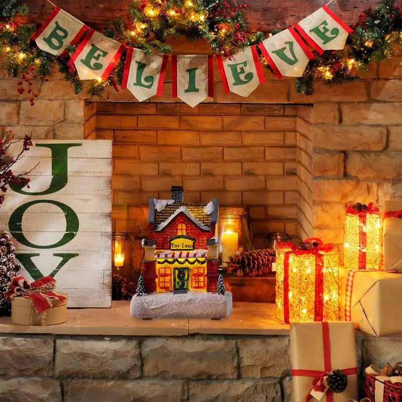 Glowing Christmas Village House LED Ornament Decor - Image 5