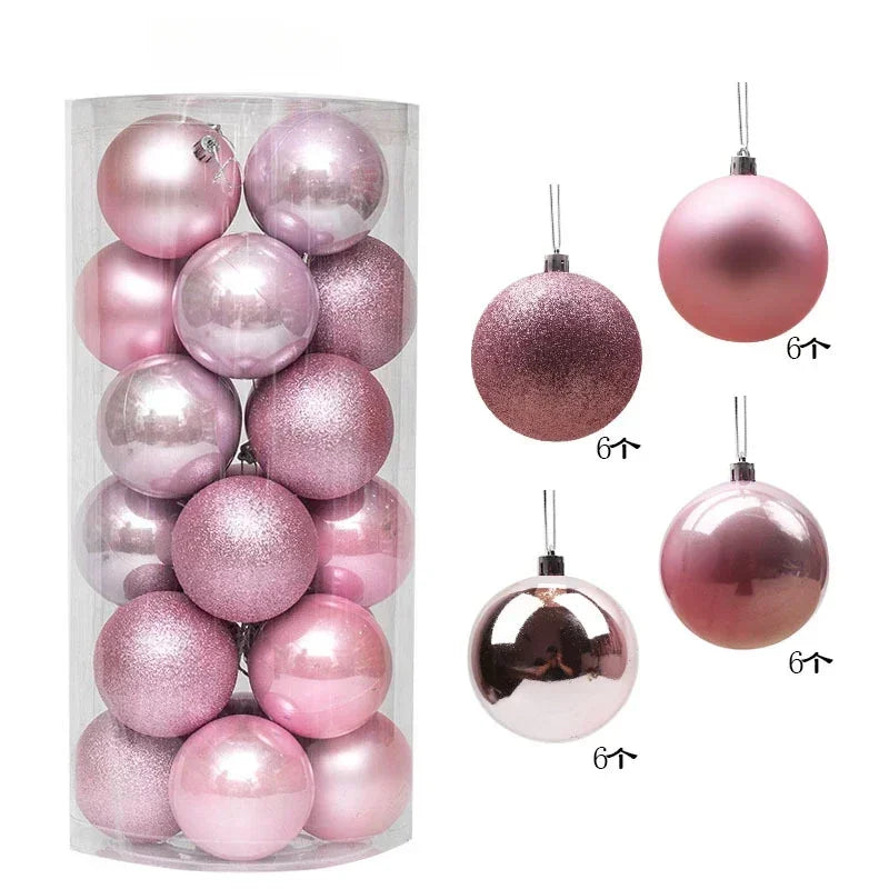 Vibrant Multicolor Christmas Ball Ornaments - 20/24pcs - Image 23