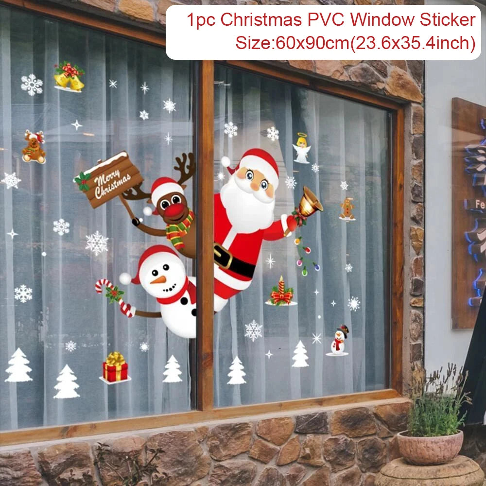Festive Christmas Wall Window Stickers for Home - Image 15