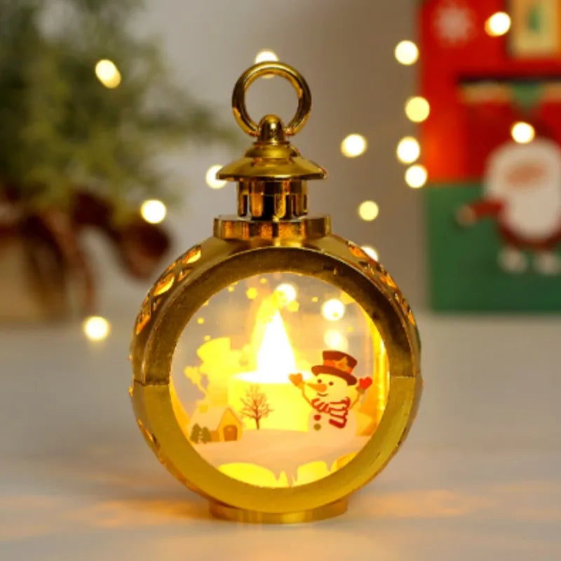 Charming Christmas Snowman & Santa LED Lantern - Image 12
