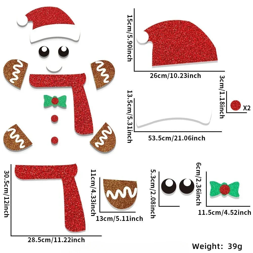 Festive Snowman & Santa Claus Window Stickers - Image 17