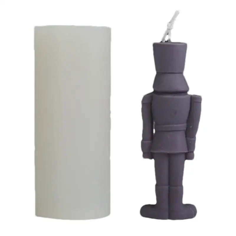 DIY Nutcracker Candle Mold for Festive Decor - Image 4