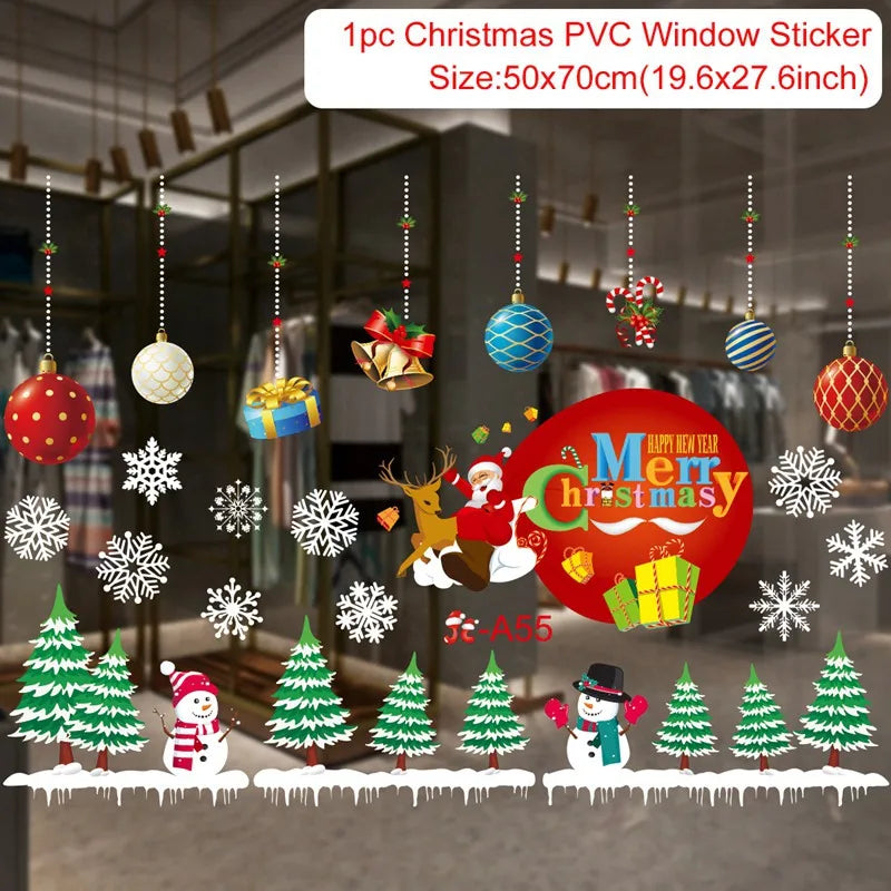 Festive Christmas Wall Window Stickers for Home - Image 6