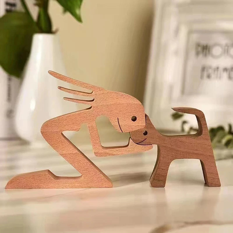 Charming Wooden Dog Figurine - Perfect Christmas Gift - Image 7