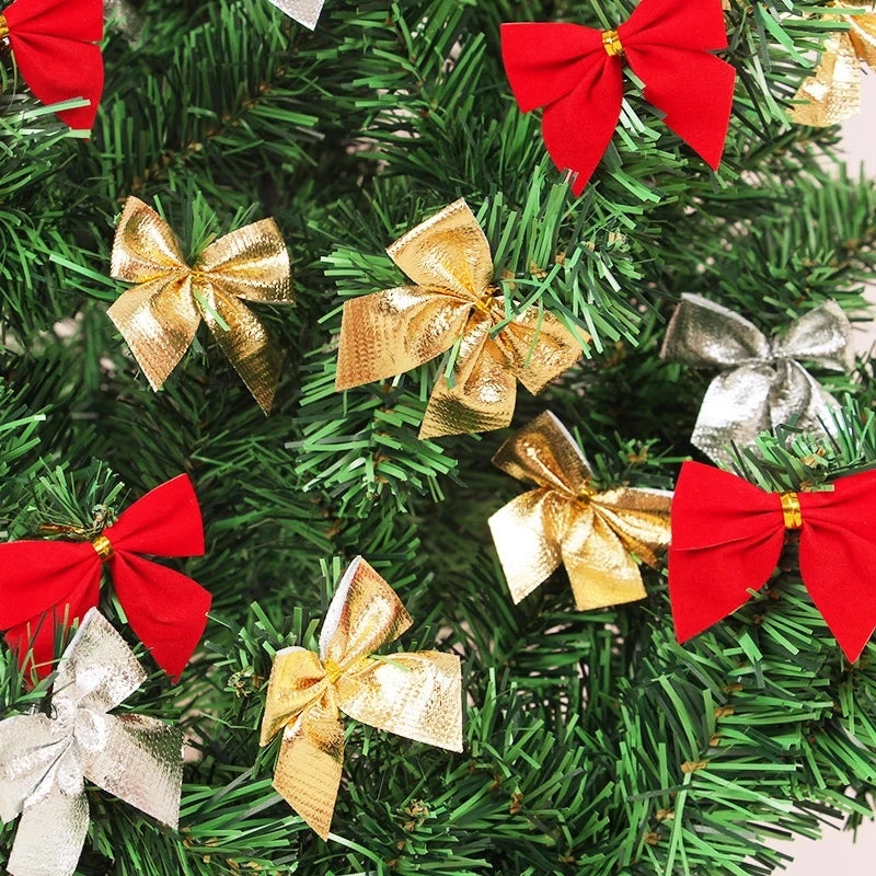 12 Christmas Bow Ornaments for Festive Decor - Image 18