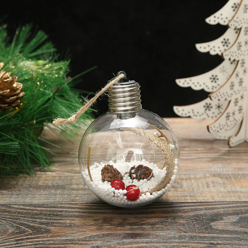Charming Transparent Glass Christmas Tree Ornaments - Image 4