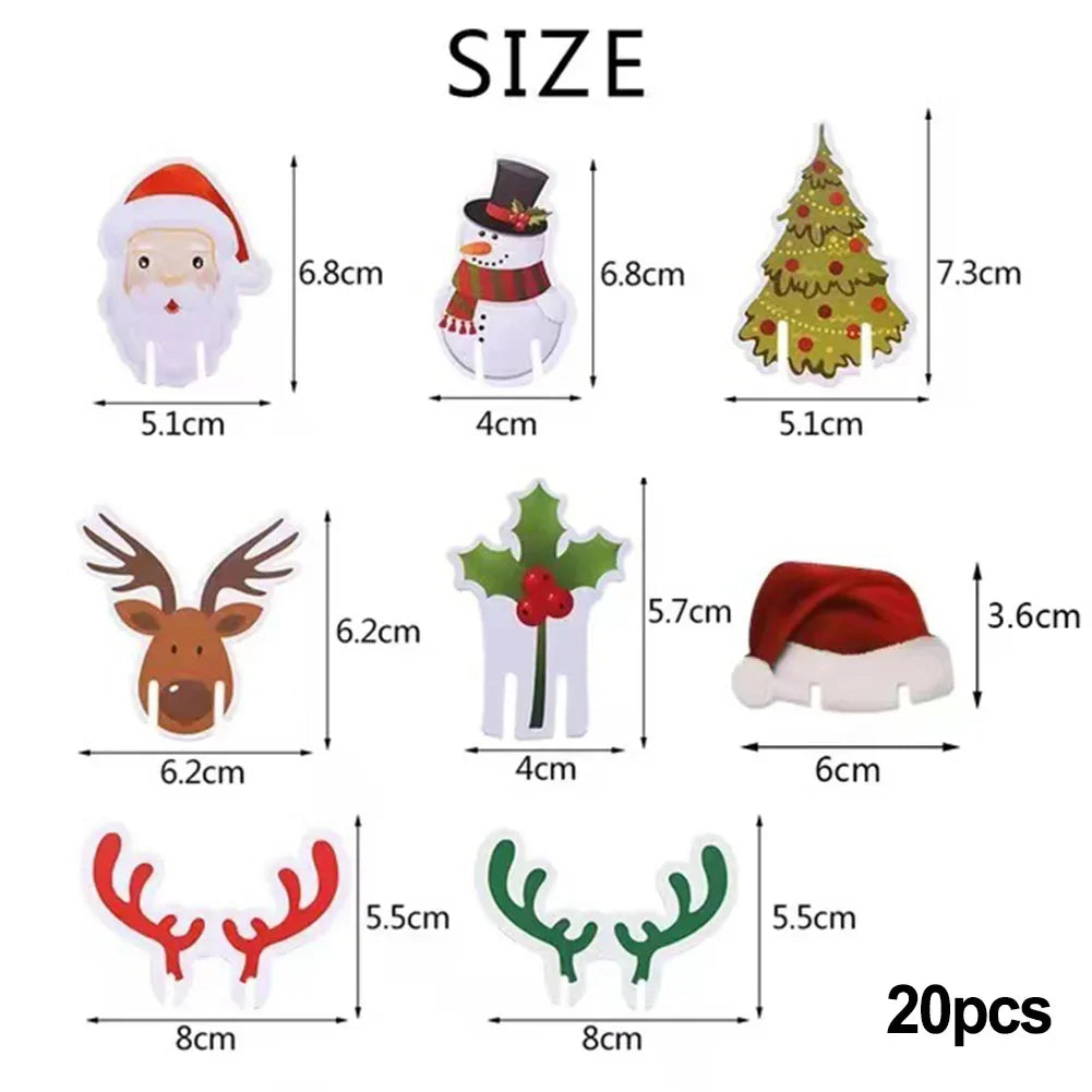 20 Christmas Wine Glass Markers for Festive Cheers - Image 8