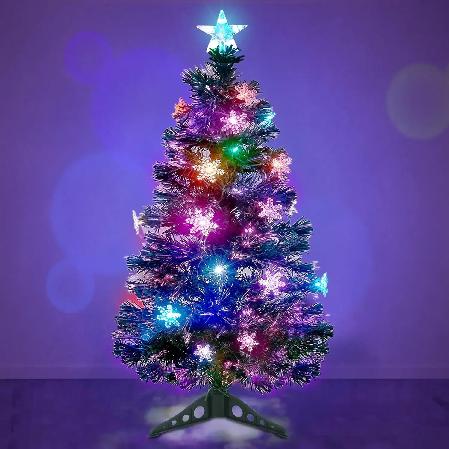 Colorful Pre-Lit Fiber Optic Christmas Tree - Image 14