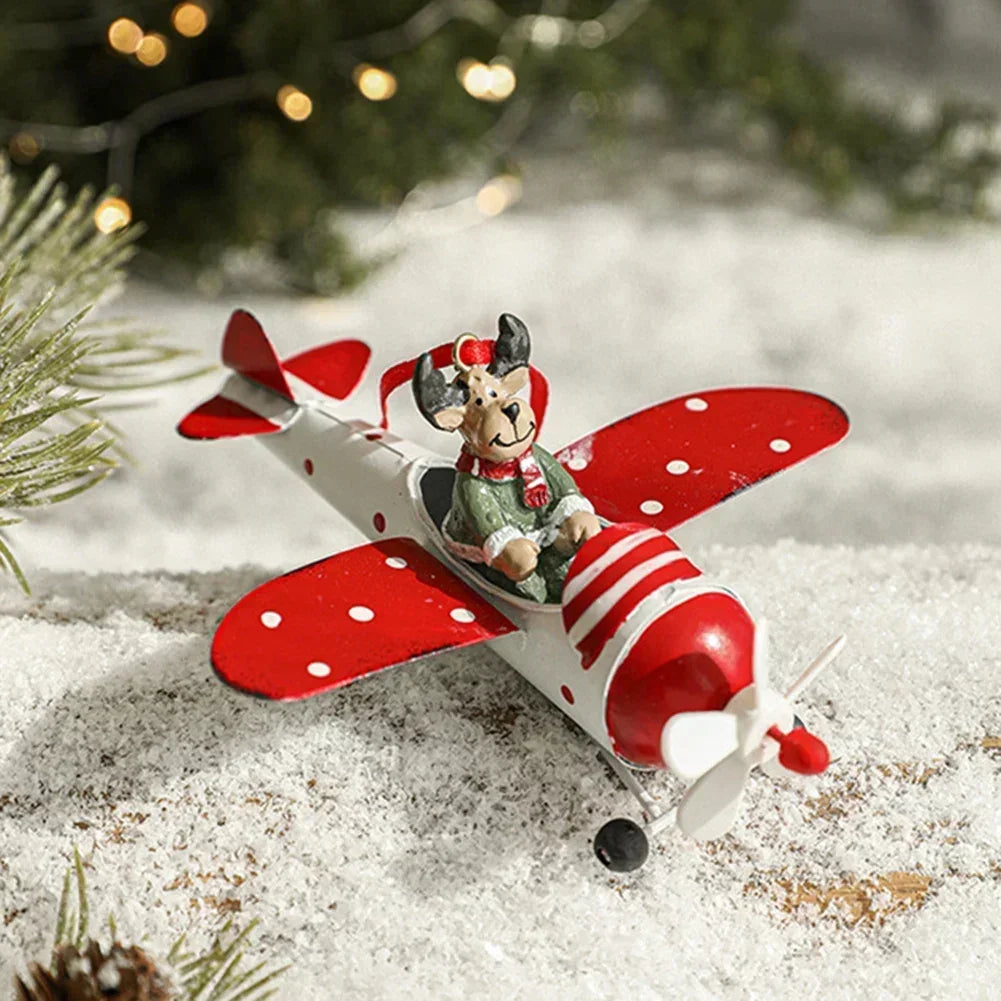 Charming Airplane Christmas Tree Ornaments - Image 4
