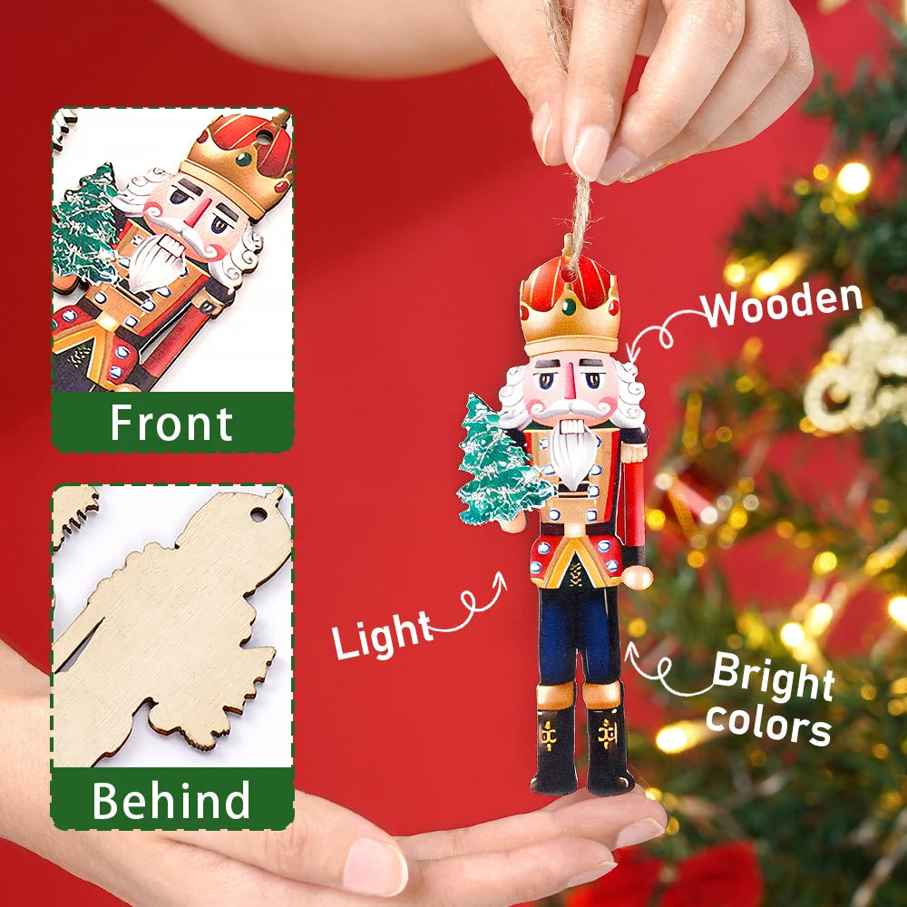 Nutcracker Soldier Wooden Christmas Tree Ornament - Image 5