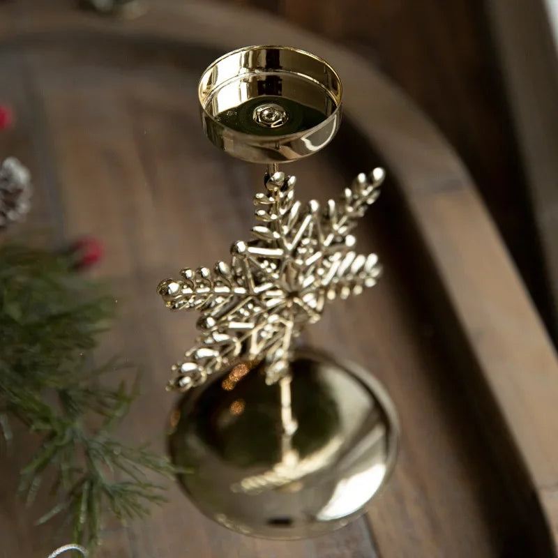 Christmas Votive Candle Holder with Elk & Snowflakes - Image 9