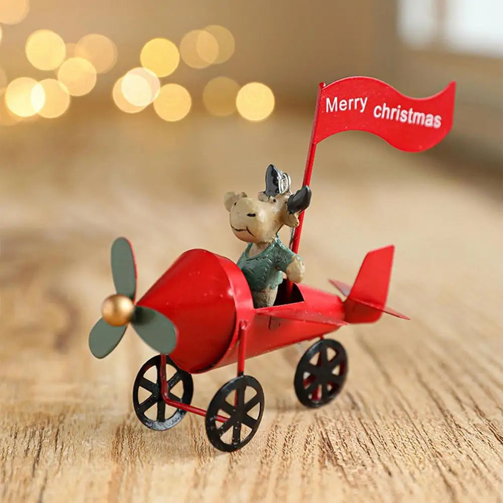 Vintage Santa Airplane Christmas Tree Ornament - Image 14
