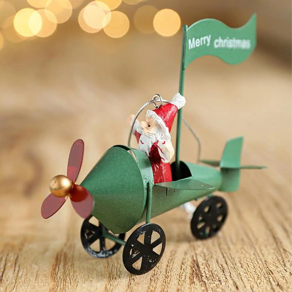 Vintage Santa Airplane Christmas Tree Ornament - Image 13
