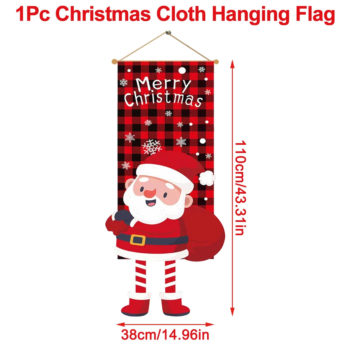 Festive Christmas Hanging Flag for Home Decor - Image 24