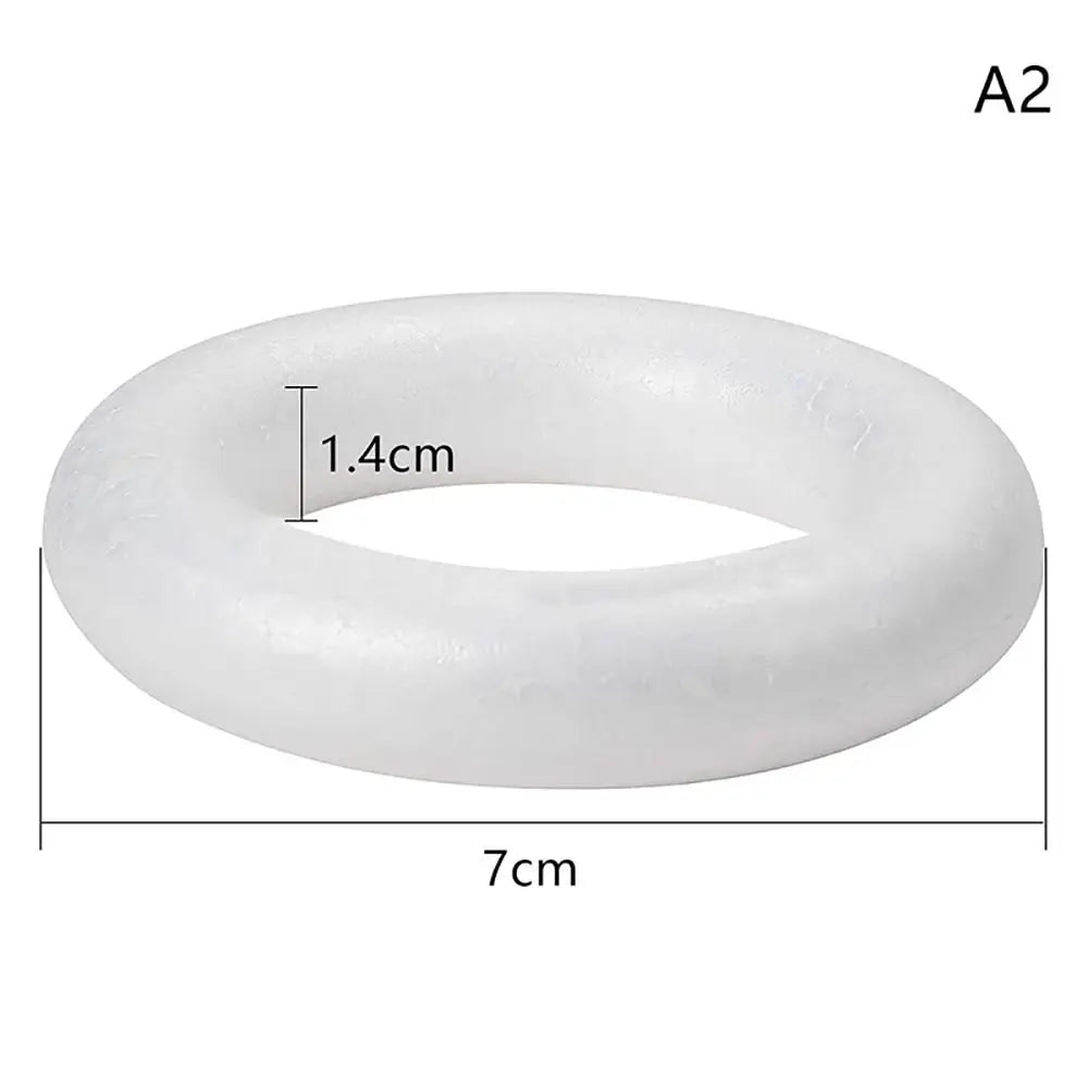 White Foam Wreath Ring for Christmas Crafts - Image 4
