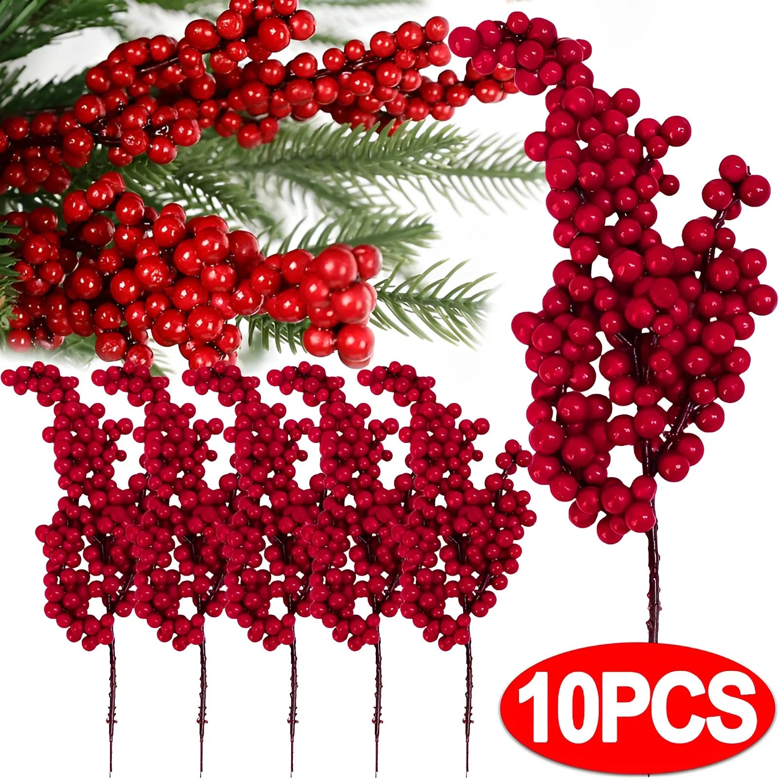 Festive Red Berry Bouquet for Christmas Decor - Image 15