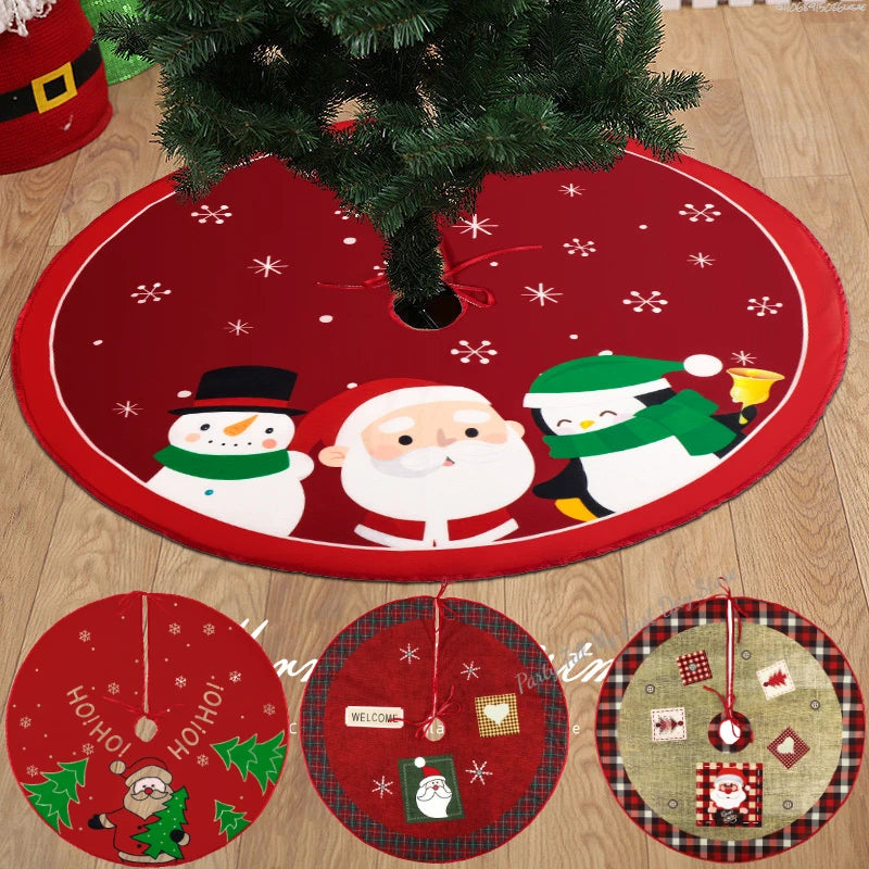 Festive 60cm Red Christmas Tree Skirt - Image 18