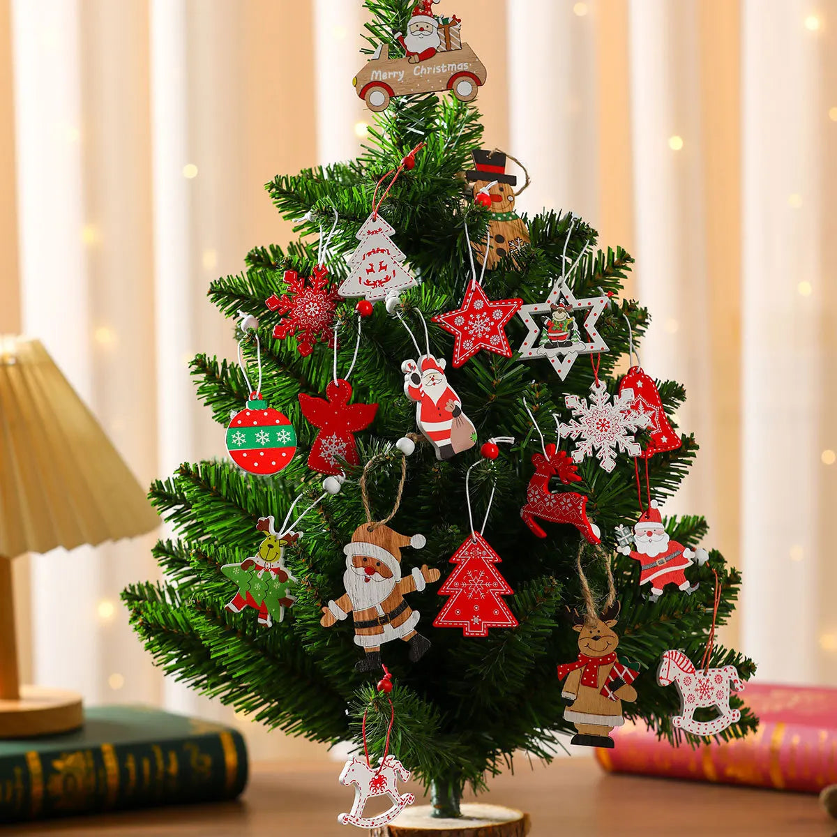 Charming Wooden Snowflake Ornaments - Christmas Decor - Image 5