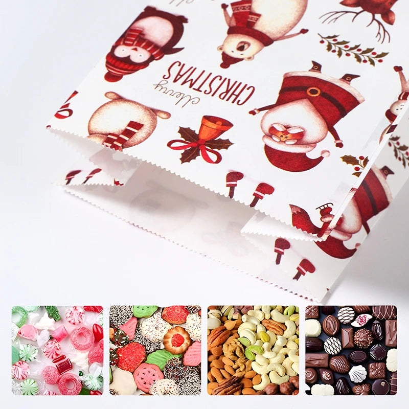 Festive Christmas Kraft Paper Gift Bags - Image 13