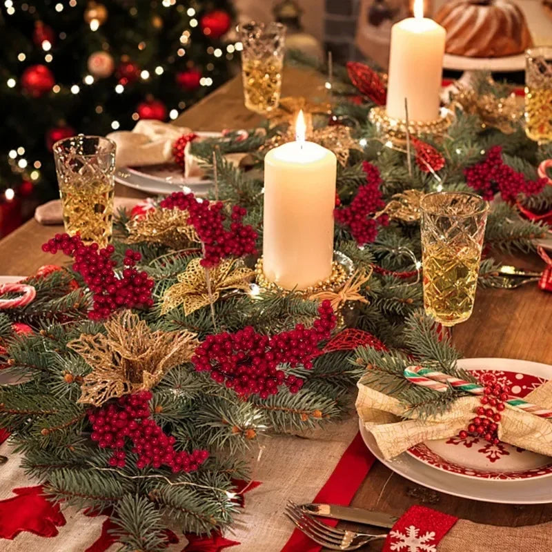 Festive Red Berry Bouquet for Christmas Decor - Image 5