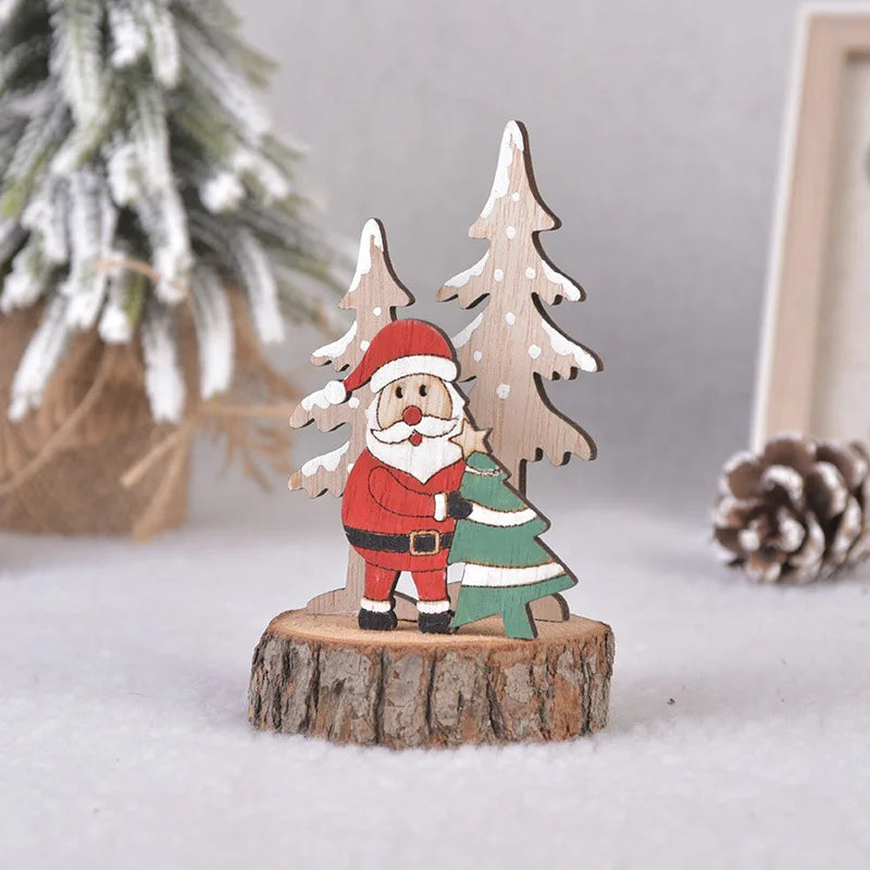 Charming Wooden Santa & Snowman Christmas Ornaments - Image 7