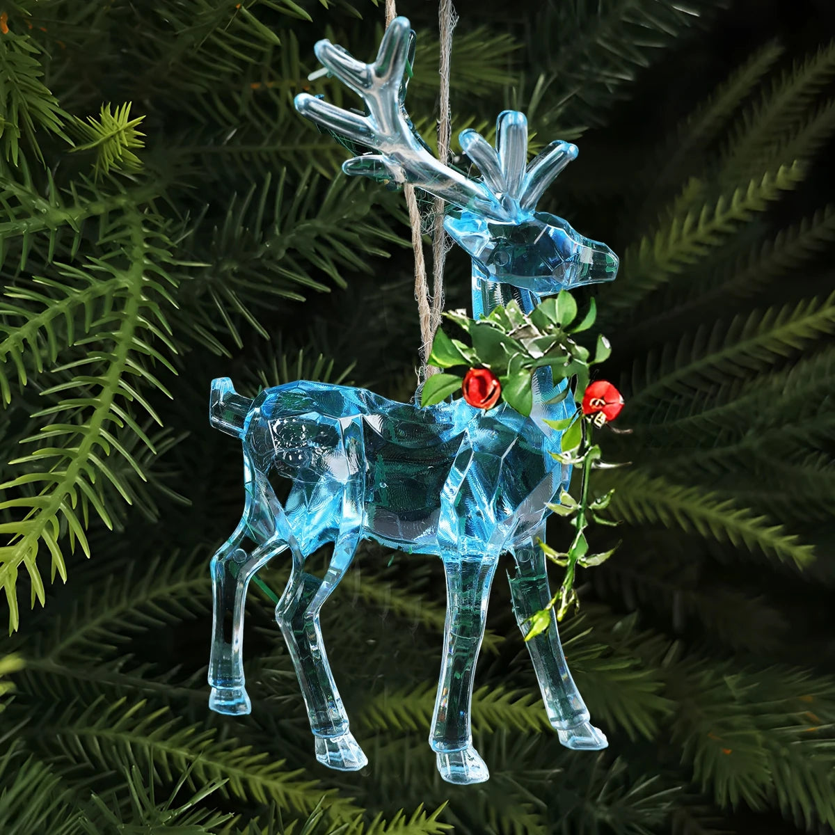 Festive Acrylic Elk Reindeer Ornament for Christmas - Image 30