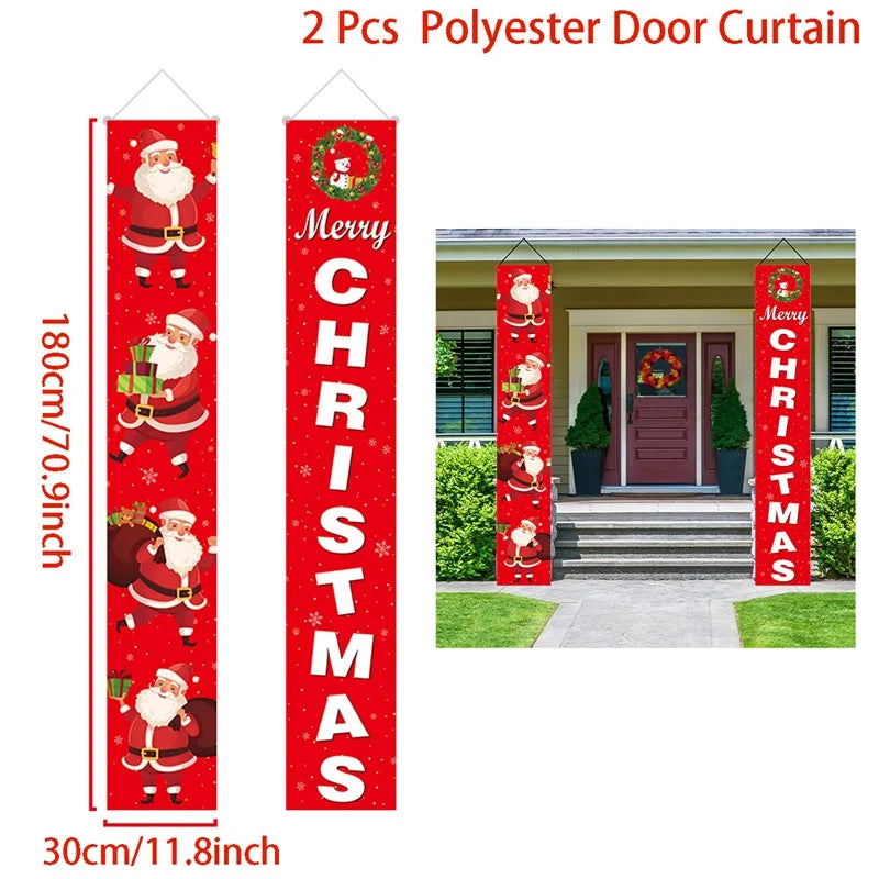 Charming Merry Christmas Door Banner Decoration - Image 18