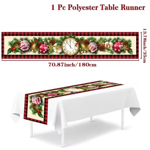 Festive Merry Christmas Table Runner for Holiday Cheer - Image 4