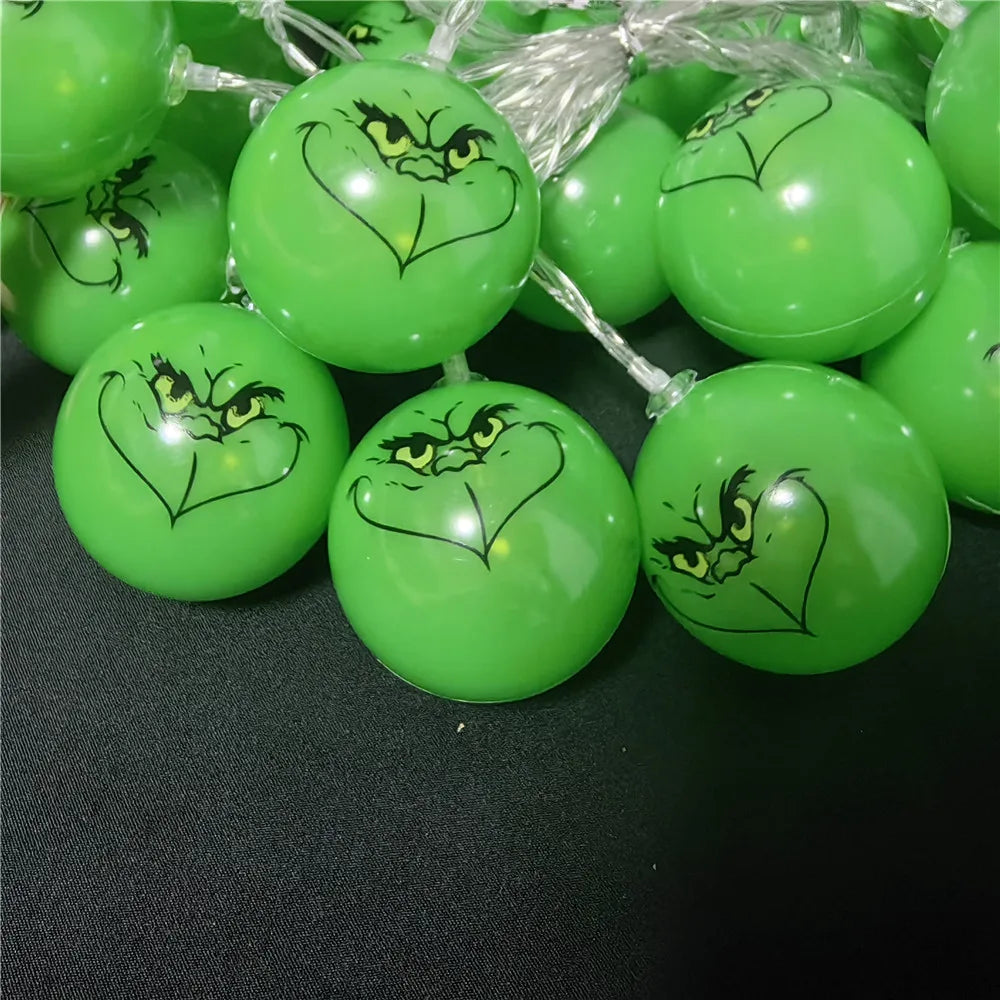 Festive Green Ball String Lights for Holidays - Image 19