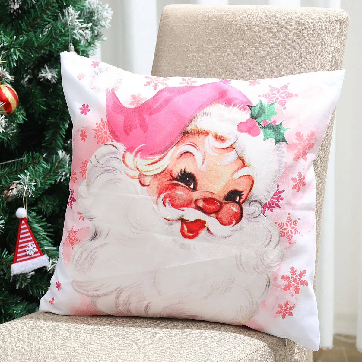 Charming Santa Claus Pillowcase for Festive Decor - Image 17