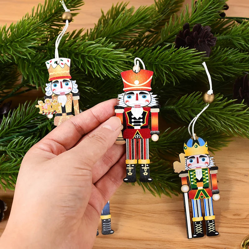 9pcs Wooden Nutcracker Soldier Christmas Ornaments - Image 13