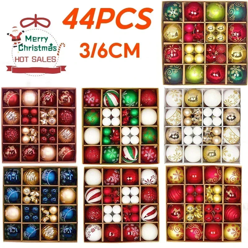 Vibrant Multicolor Christmas Tree Ball Ornaments